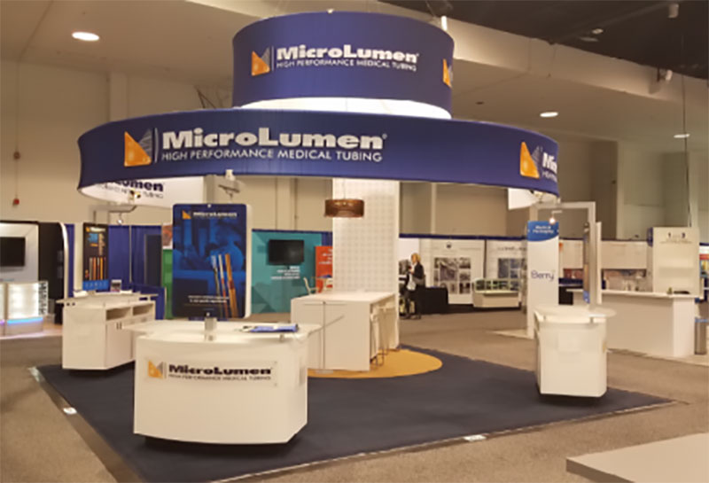 MicroLumen trade show booth